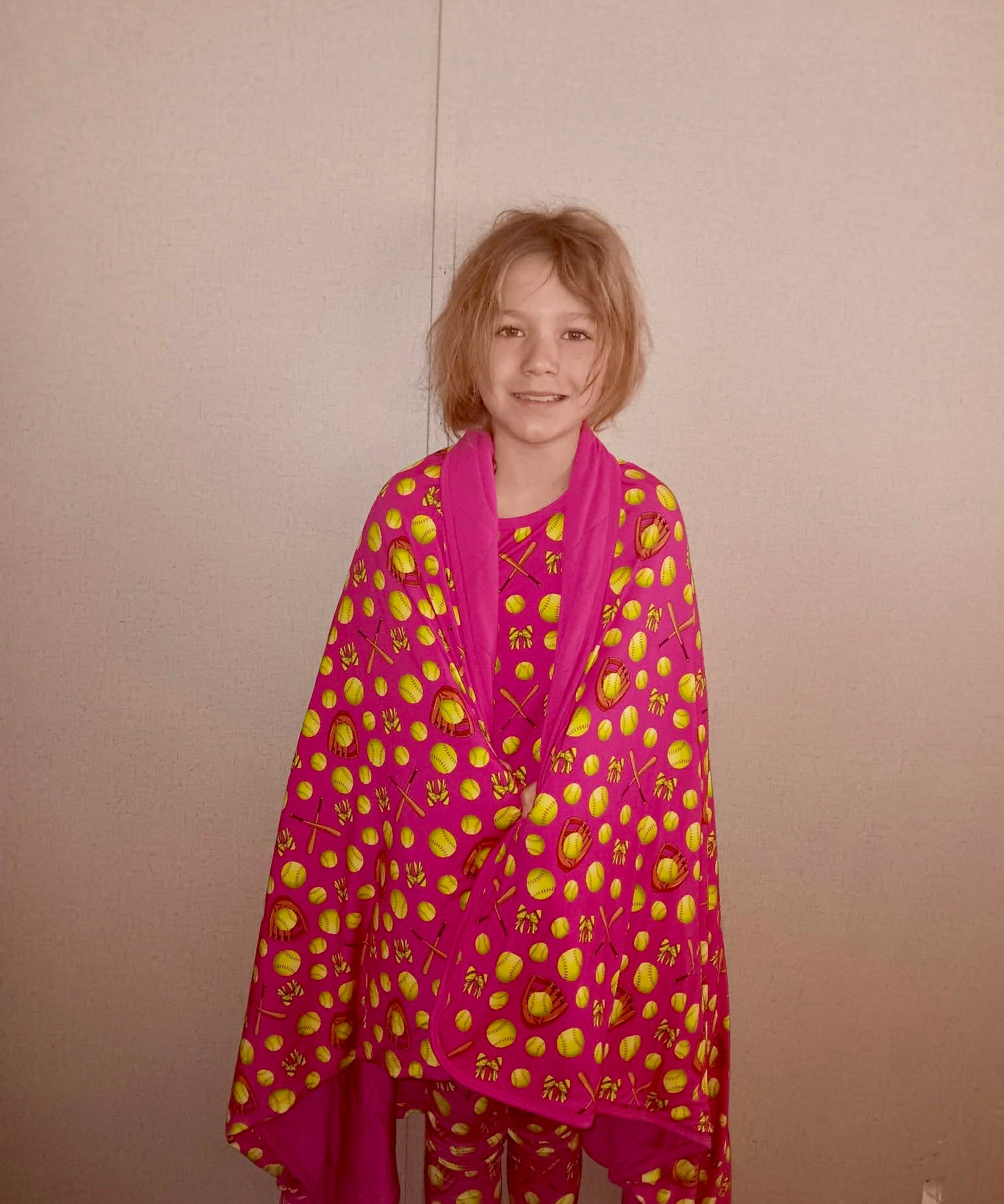 Bows At Bat 2.5 Tog Quilted Blanket