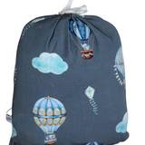 Trunks In The Clouds (Blue) Crib Sheet