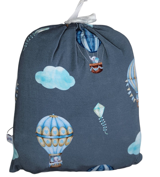 Trunks In The Clouds (Blue) Crib Sheet