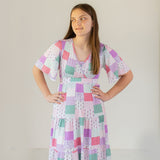 Darling Patchwork Women's Midi Dress
