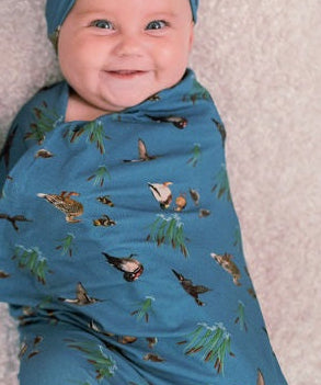 We Flock Together Swaddle and Bow Set