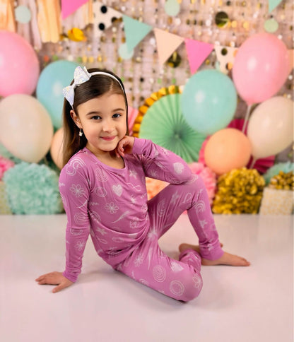 Blushing Doodles 2 Piece Pajama Set