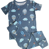 Trunks In The Clouds (Blue) 2 Piece Pajama Set