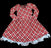 Crimson Tartan Long Sleeve Twirl Dress with Pockets