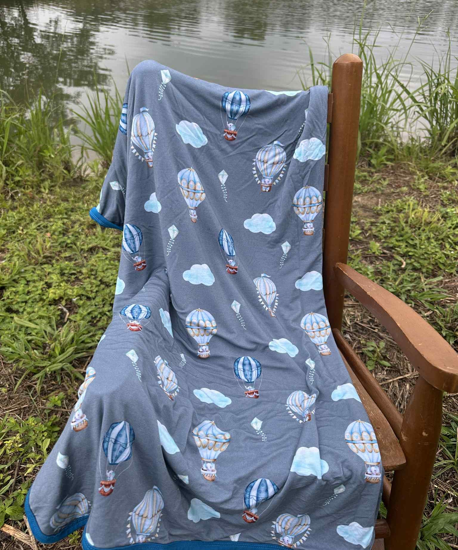 Trunks In the Cloud (Blue) 2 Layer Blanket