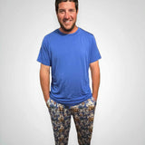 Blue Men's Crew Neck T-Shirt (save $5 when you add to any shorts/pants to complete the set)