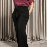 Luxe Noir Women's Wide Leg Palazzo Pant