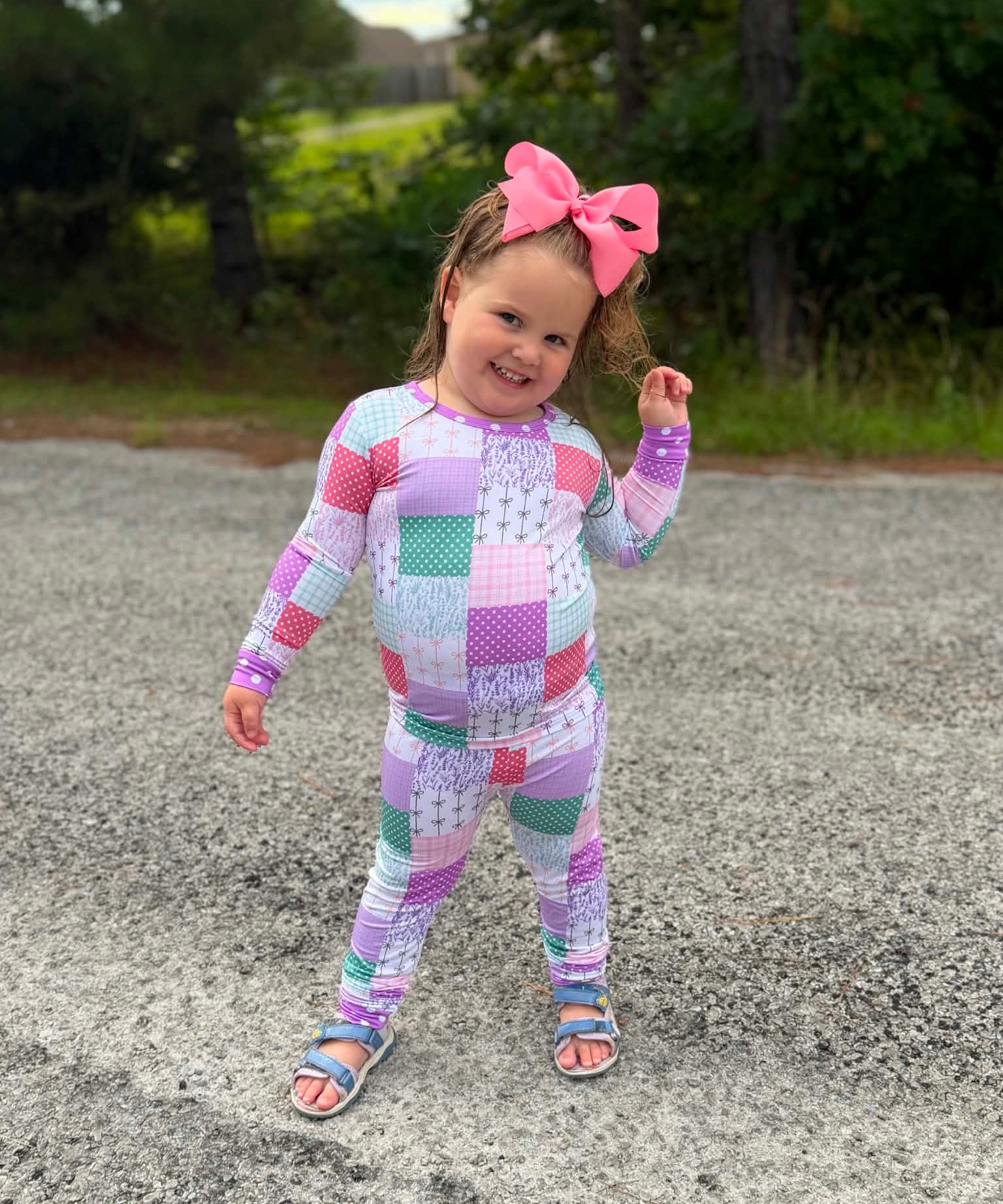 Darling Patchwork 2 Piece Pajama Set