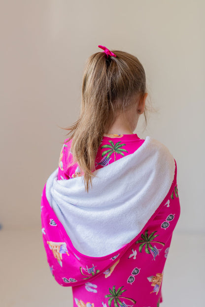 Seaside Pink Hooded Towel