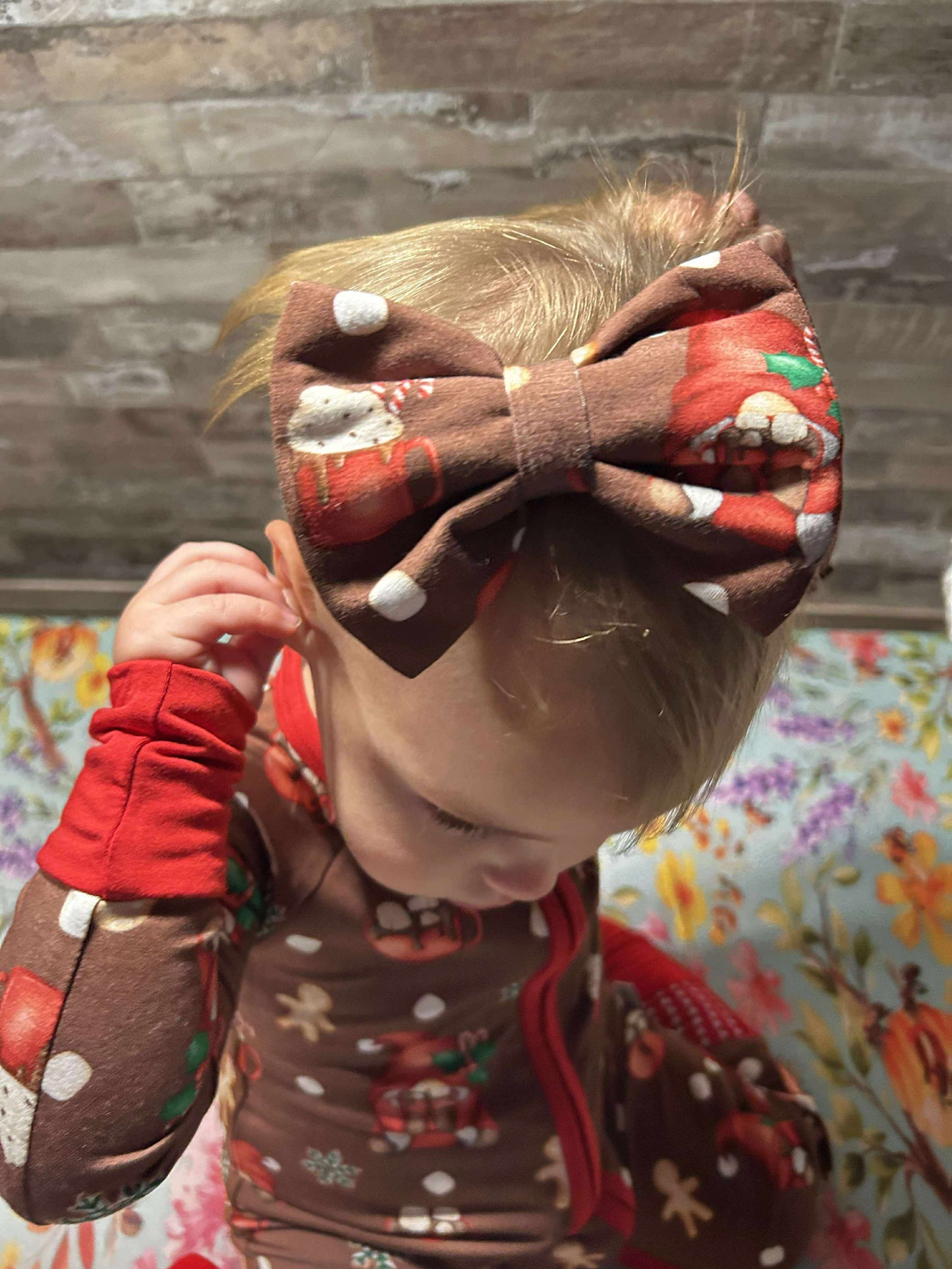 I'll Be Gnome For Christmas Infant/Children's Bow