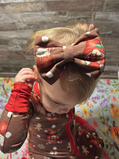 I'll Be Gnome For Christmas Infant/Children's Bow