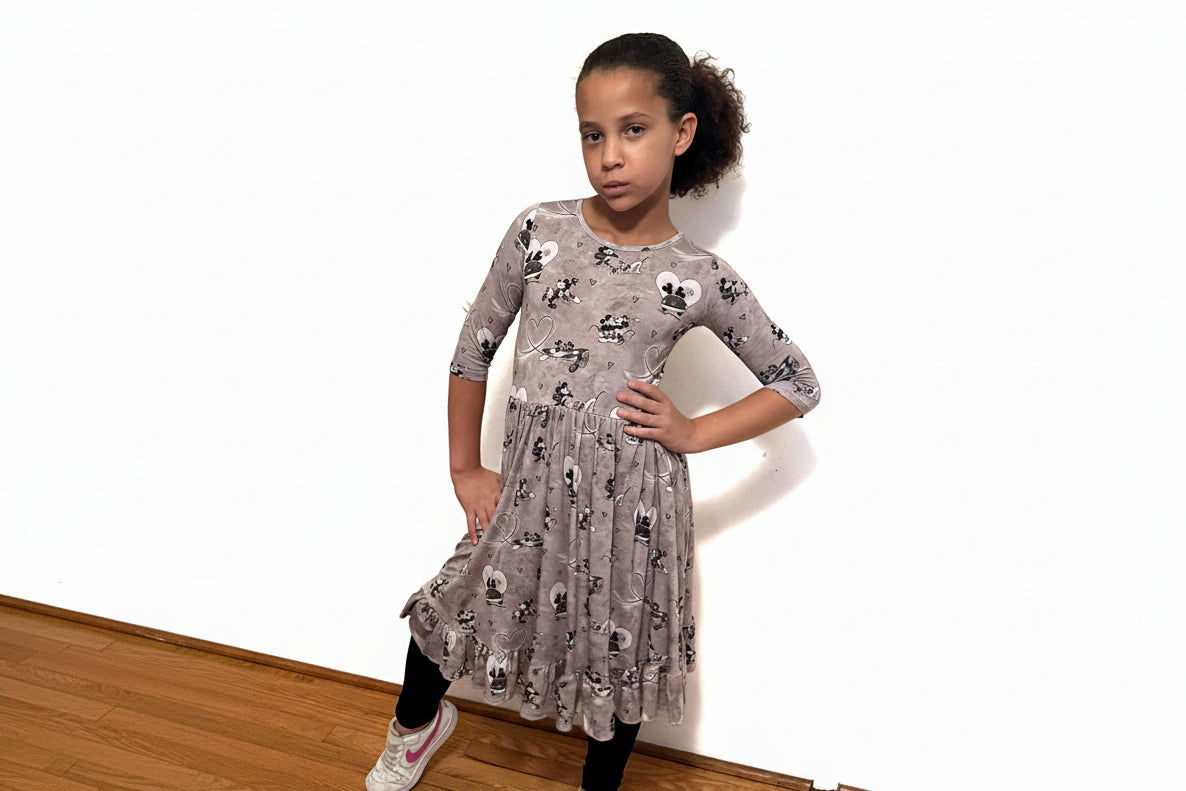 Love On The Go Twirl Dress with Pockets & leggings set