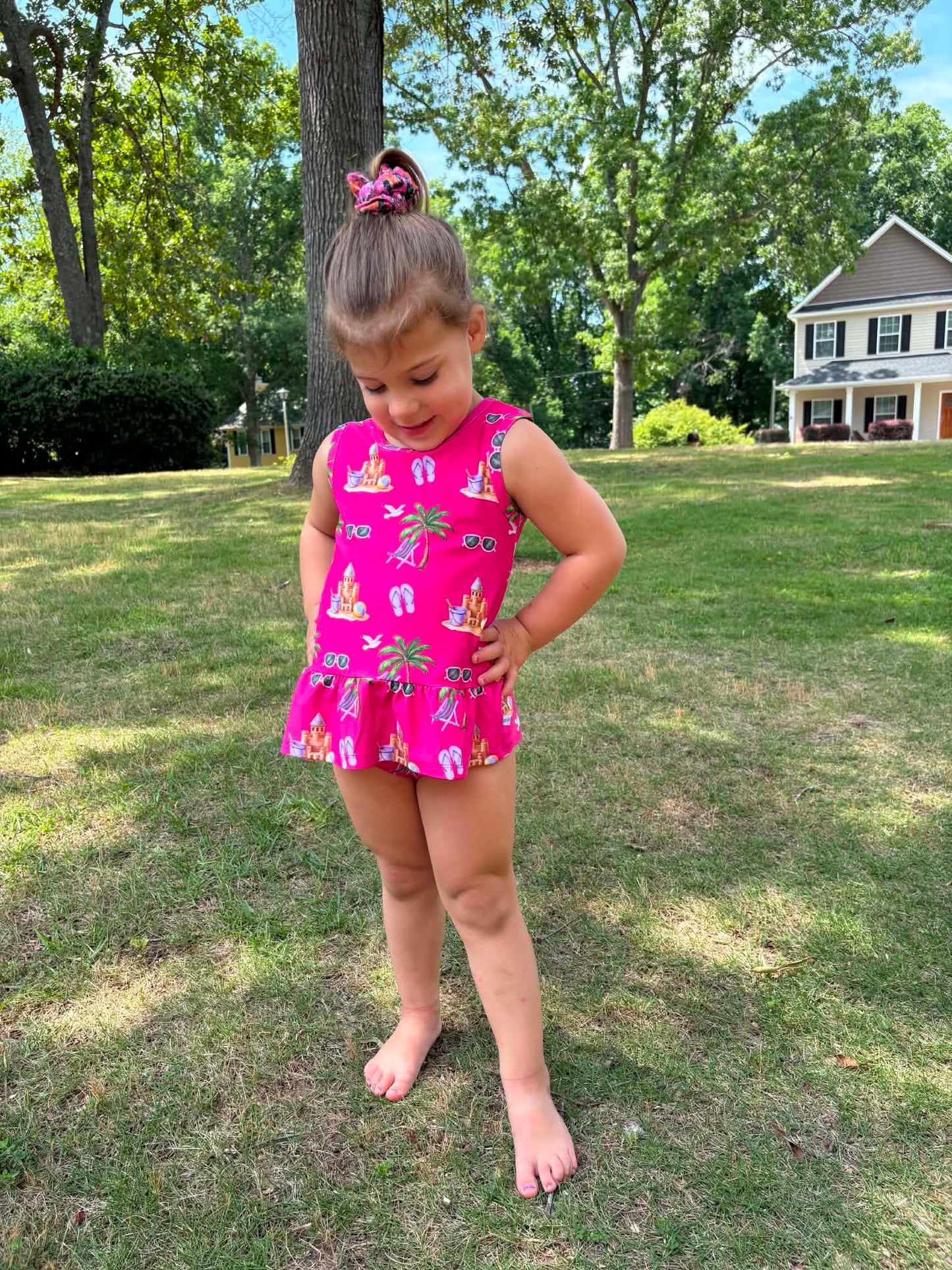 Seaside Pink Rash Guard