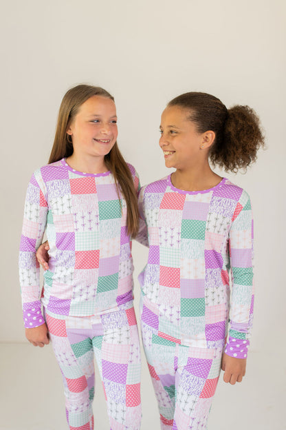 Darling Patchwork 2 Piece Pajama Set