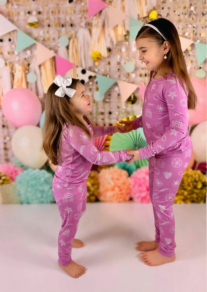 Blushing Doodles 2 Piece Pajama Set