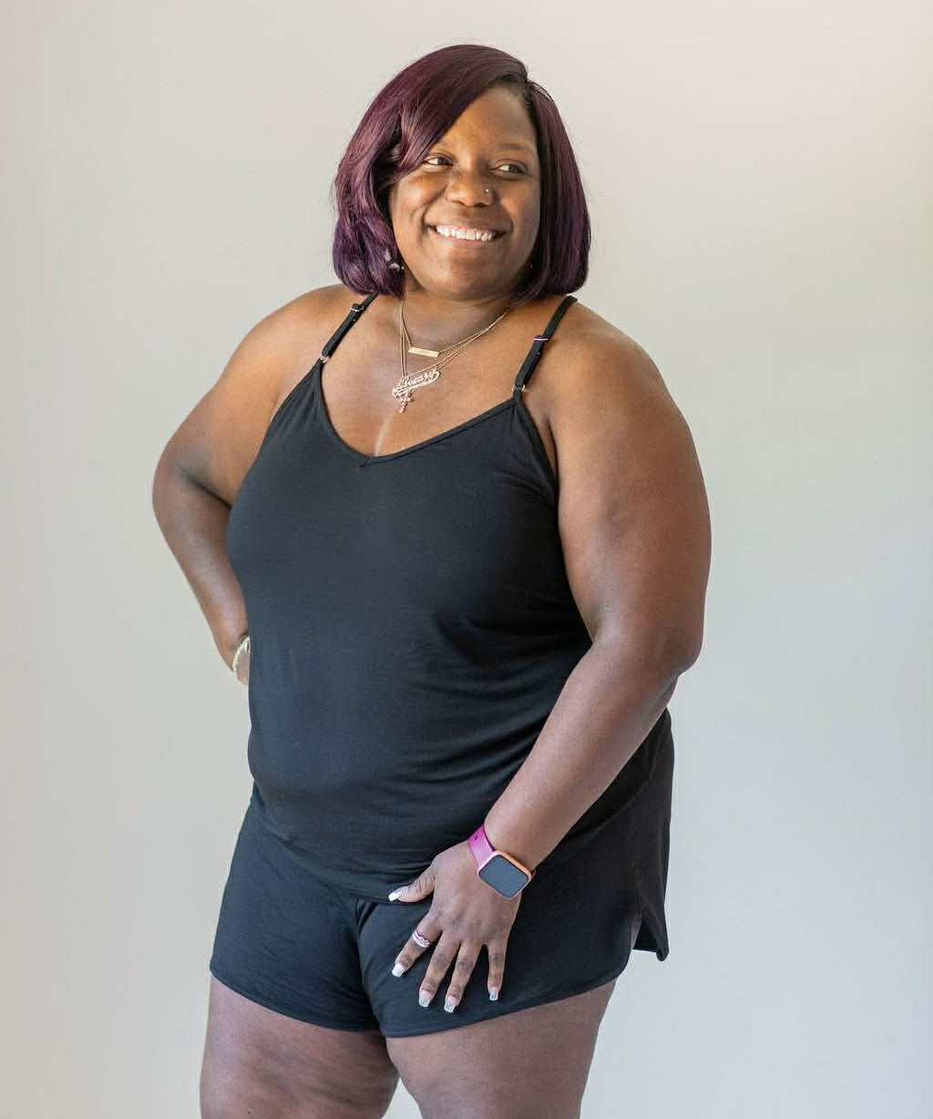 Luxe Noir Cami and Short Set