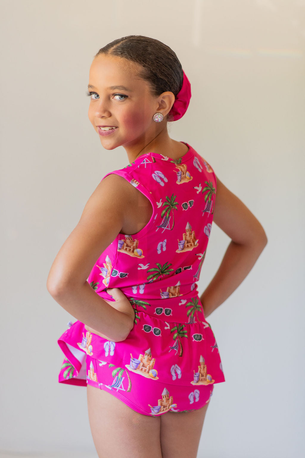 Seaside Pink Peplum Tankini