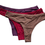 Women's Thong 3-Pack (mocha, winterberry, plum)