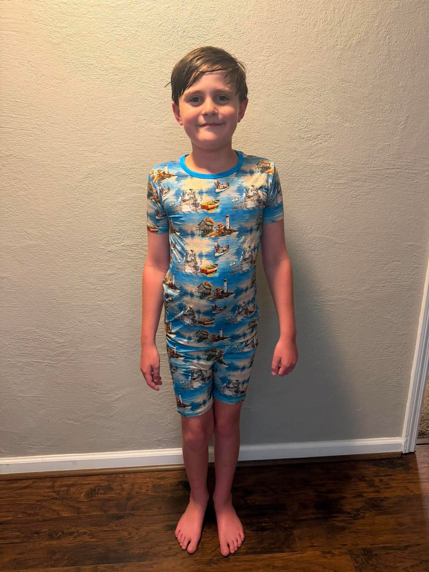 Harbor Of Memories 2 PIECE PJ SET (Short Sleeve and Shorts)