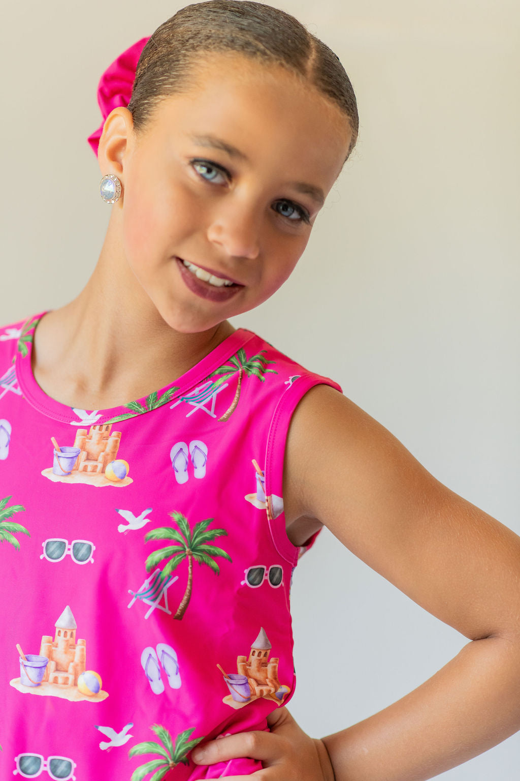 Seaside Pink Peplum Tankini