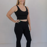 Luxe Noir Women's Flare Leggings
