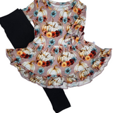 Blushing Harvest 2 piece Peplum and Legging Set