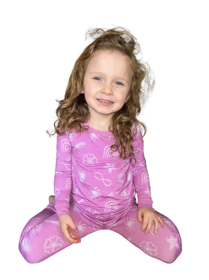 Blushing Doodles 2 Piece Pajama Set