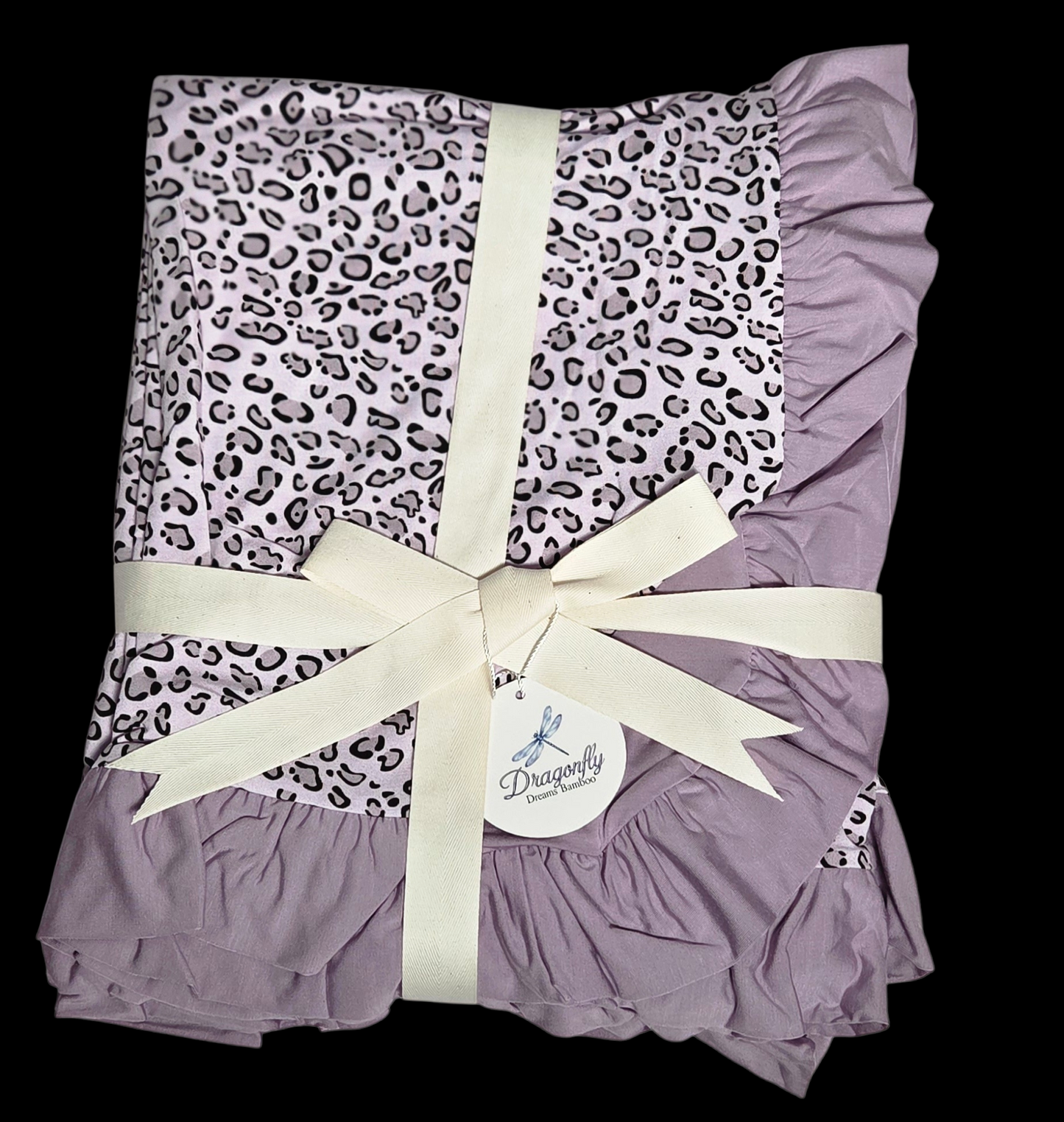 Prowl in Pink 2 Layer Blanket with Ruffle