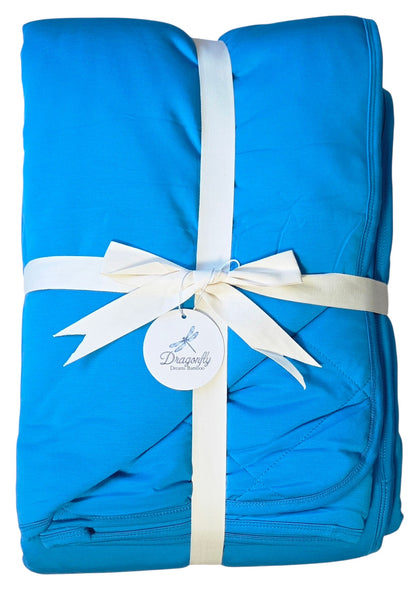 Coastal Blue Quilted 2.5 Tog Adult Blanket