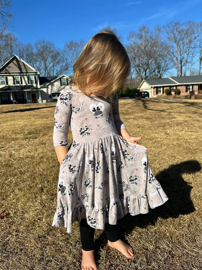 Love On The Go Twirl Dress with Pockets & leggings set
