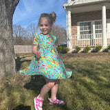Buzzing Blooms Twirl Dress & Shorts Set
