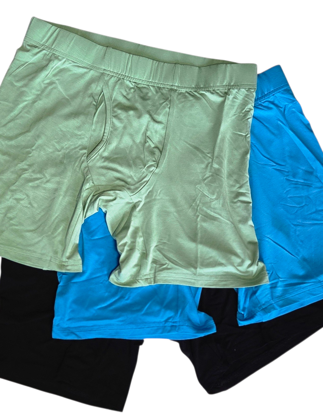 Men's Boxer Brief With Fly 3-Pack (Coastal Blue, Sage, Black)