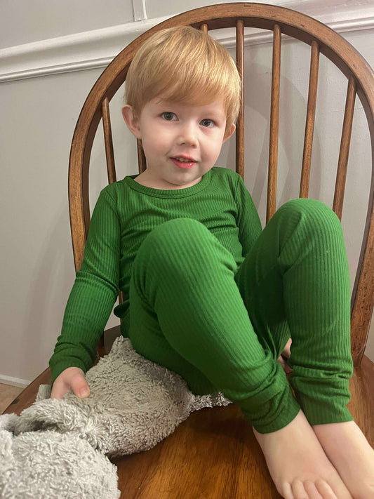 Hunter Ribbed 2 Piece Pajama Set