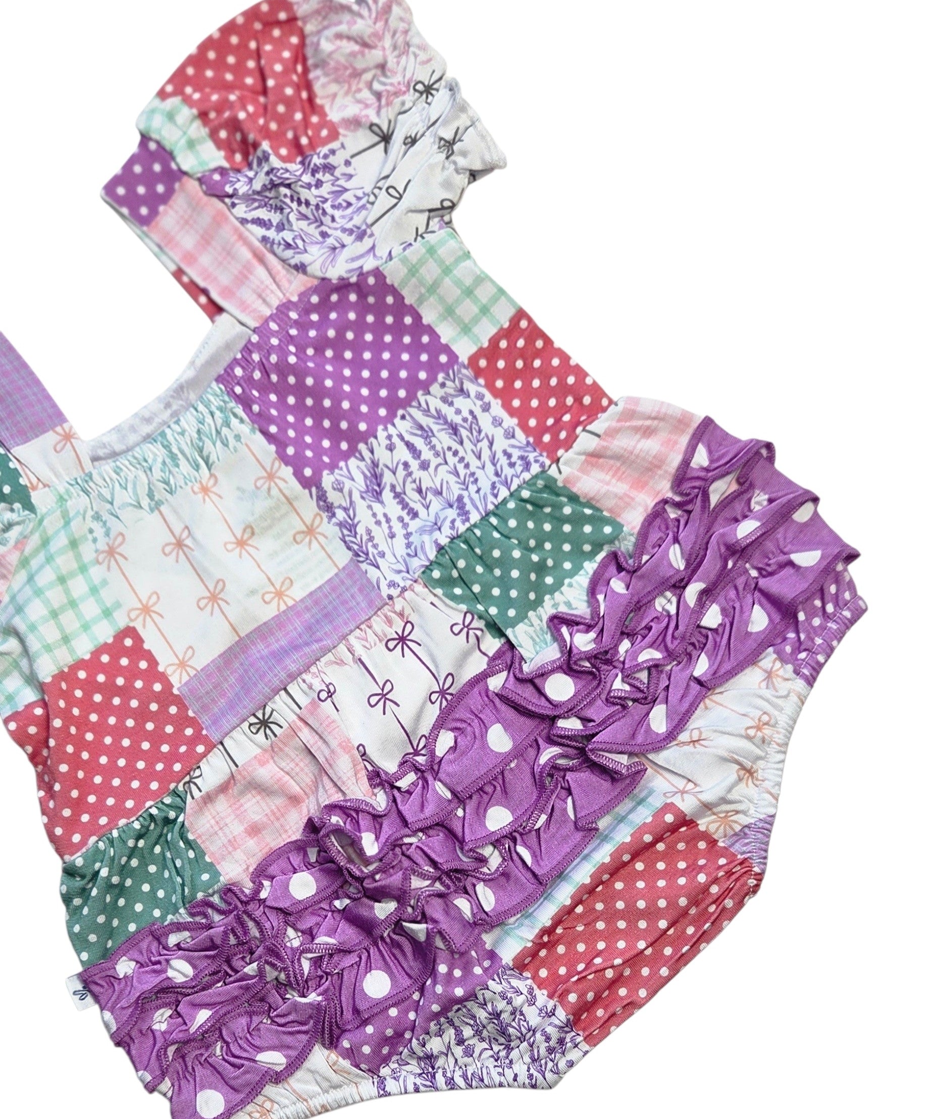Darling Patchwork Bubble Romper