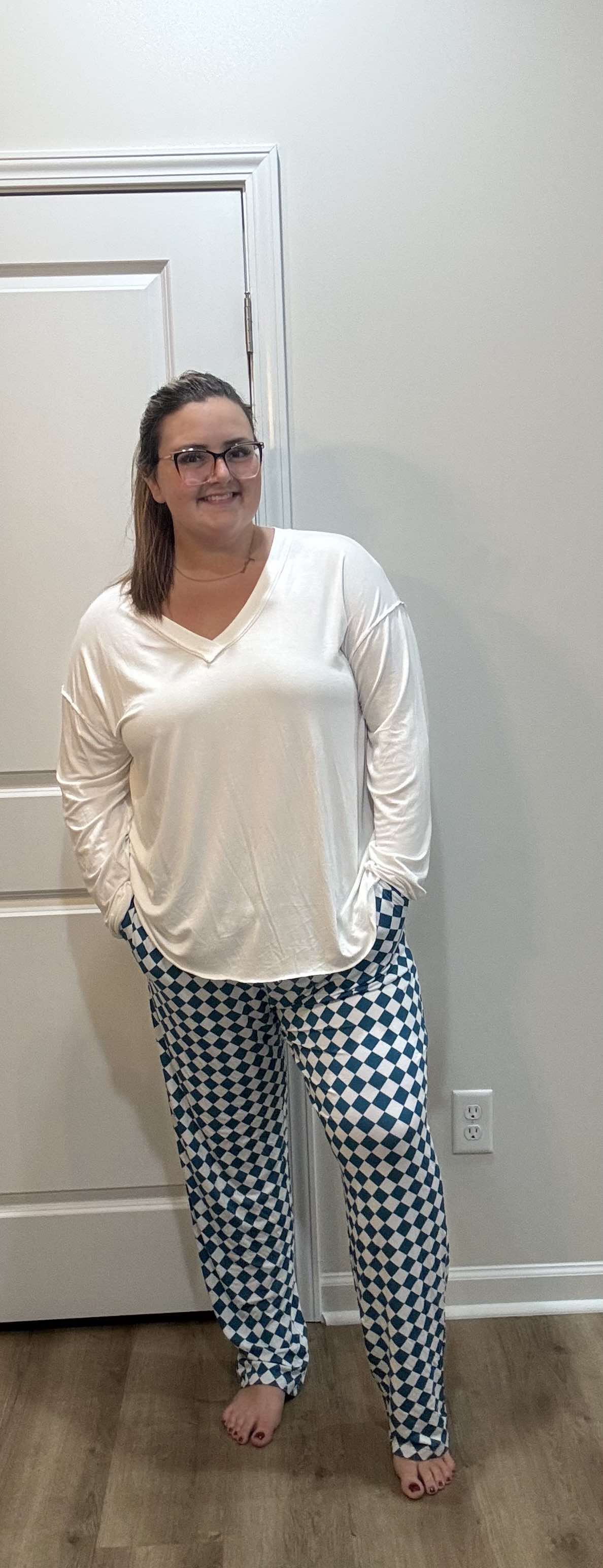 Diamond Drift Men's Pajama Pant (wide leg style)