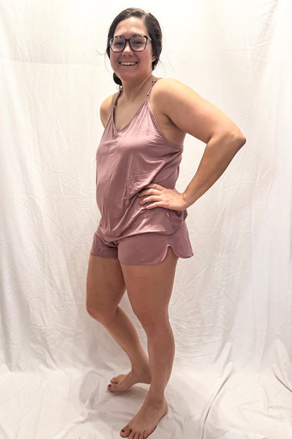 Dusty Rose Cami and Short Set