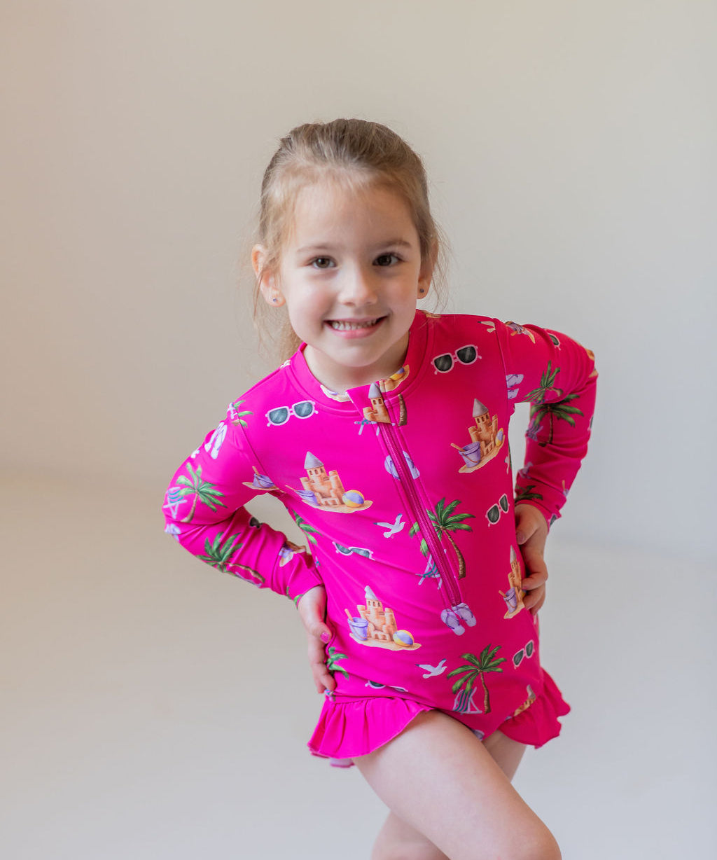 Seaside Pink Rash Guard