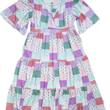 Darling Patchwork Women's Midi Dress
