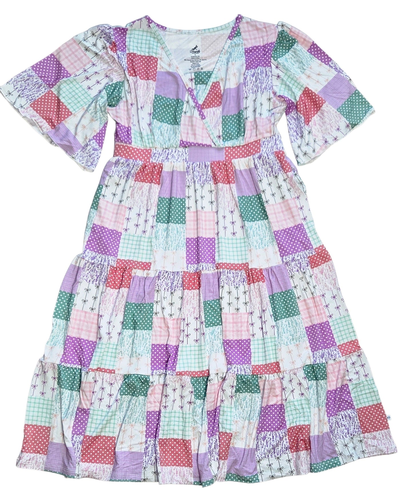 Darling Patchwork Women's Midi Dress