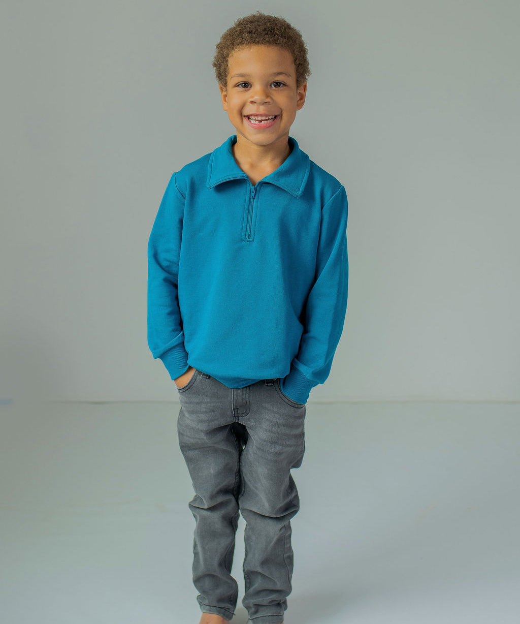 Obsidian Blue Youth Quarter Zip