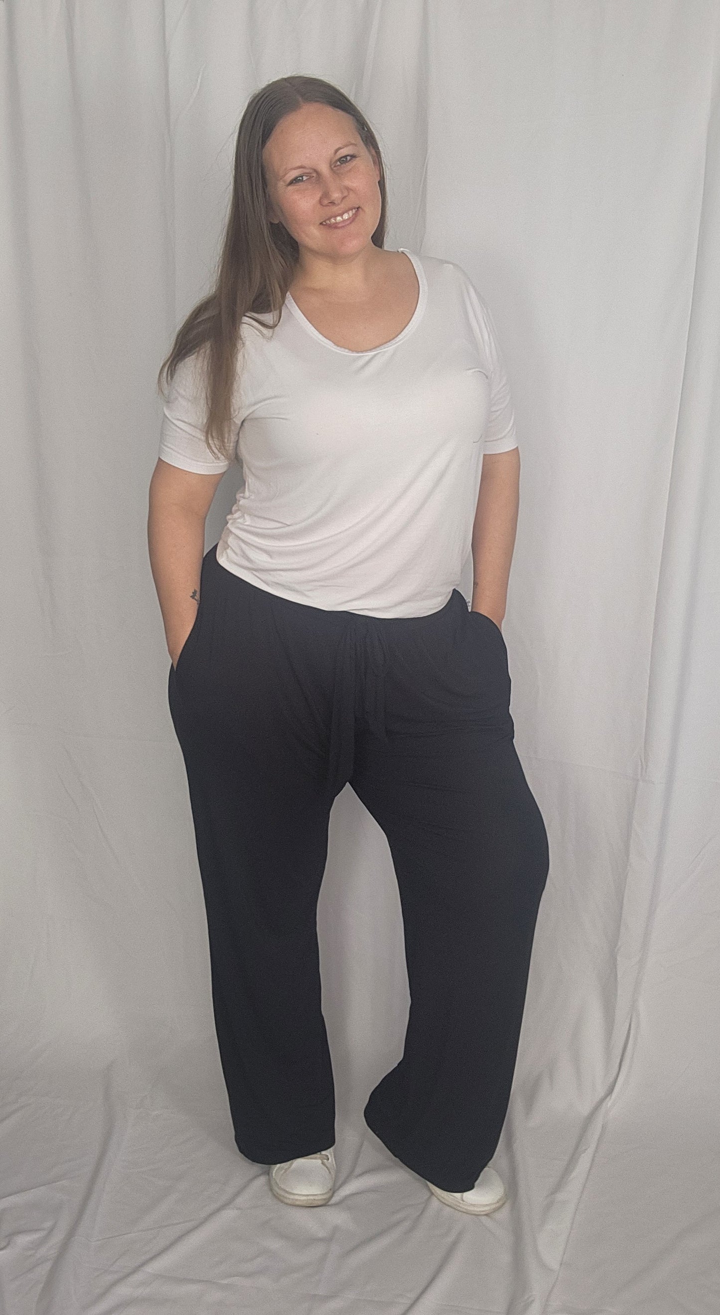 Luxe Noir Women's Wide Leg Palazzo Pant