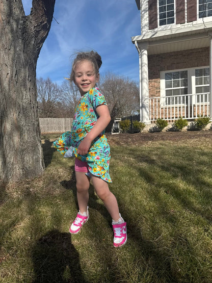 Buzzing Blooms Twirl Dress & Shorts Set