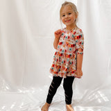 Blushing Harvest 2 piece Peplum and Legging Set