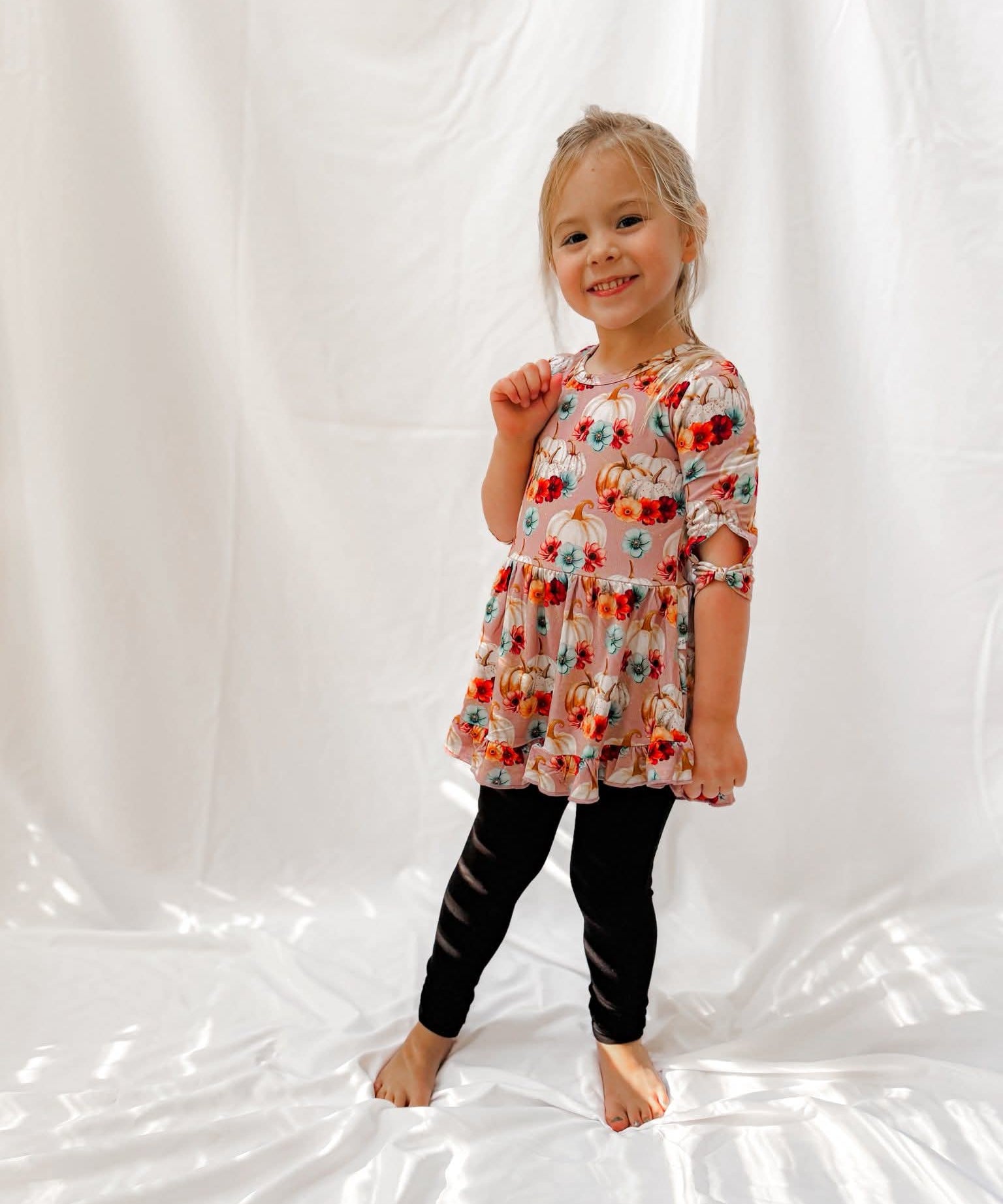 Blushing Harvest 2 piece Peplum and Legging Set