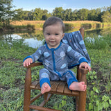 Trunks In The Clouds (Blue) Convertible Zip-Up