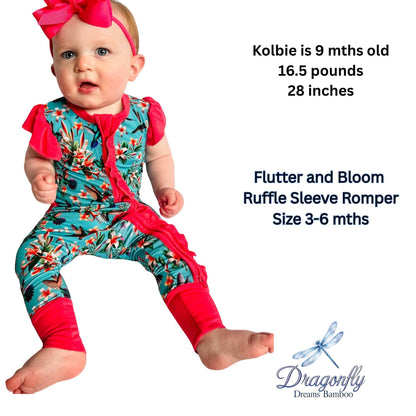 Flutter and Bloom Ruffle Sleeve Romper