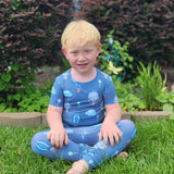Trunks In The Clouds (Blue) 2 Piece Pajama Set
