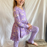 Unicorn Wishes 2 piece Peplum and Legging Set