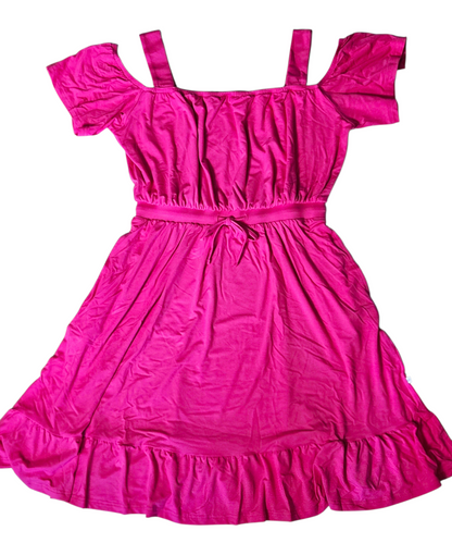 Women's Peekaboo Shoulder Twirl Dress