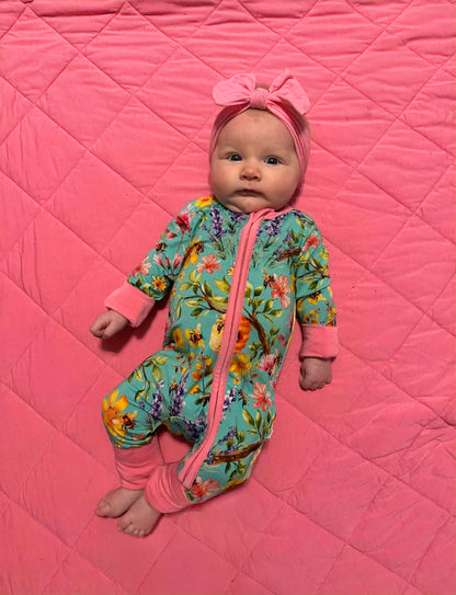 Buzzing Blooms Convertible Zip-Up